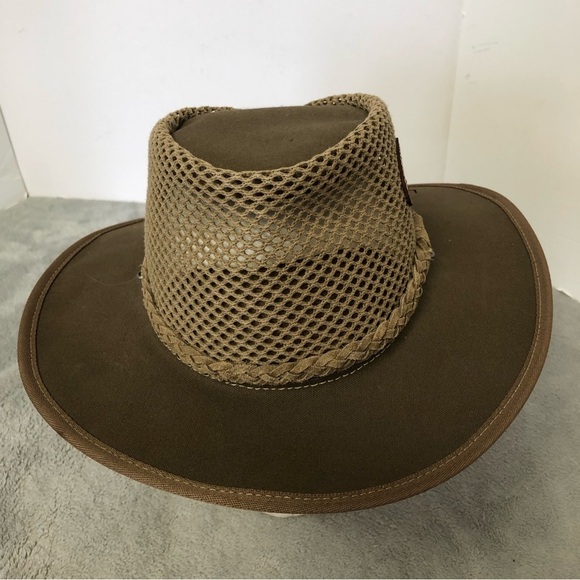 Bukskins Uniek Veldsun Outback Shade Safari Wide Brim Canvas Mesh Hat - Picture 5 of 9